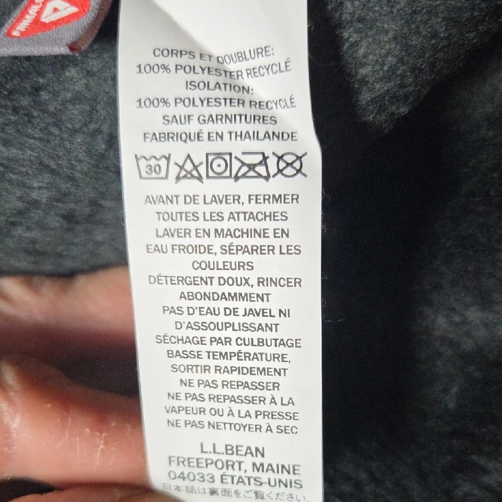 L.L. Bean  Quilted Puffer Jacket - Black.sz S. - Picture 7 of 8